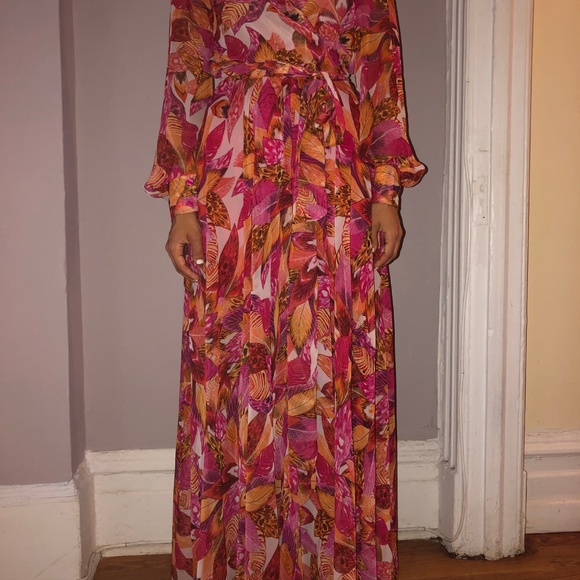 meghan la wrap maxi dress